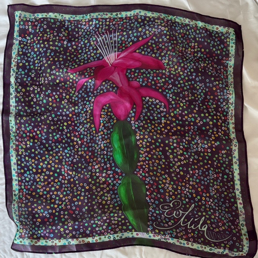 Mila & Such Floral Patterned Silk Scarf